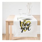 Realhomes I Love You Motifli Dijital Baskılı Süet Runner