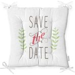 RealHomes K2096 Save The Date Motifli Dijital Baskılı Kırlent Kılıfı