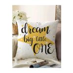 RealHomes K2133 Dream Big Little One Yazılı Yıdız Desenli Dijital Baskılı Kırlent Kılıfı