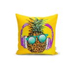 RealHomes K3168 Summer Ananas Tasarımlı Dekoratif Kırlent Kılıfı