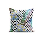 RealHomes K3238 Zigzag Zeminli Yaz Egzotiği Özel Tasarımlı Kırlent Kılıfı