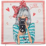 RealHomes K720 Fashion Girl Dijital Baskılı Modern Yastık Kırlent Kılıfı