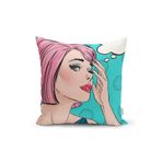 RealHomes K722 Fashion Girl Dijital Baskılı Modern Kırlent Kılıfı