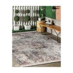 RealHomes Kahve Zemin Eskitme Motifli Kilim Desenli Eskitme Motifli Vintage Salon Kaymaz Taban Saçaklı Halı HaliDik-Deluxe-11751, 80 x 400