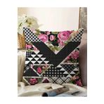 RealHomes Karma Çiçek Geometrik Desenler Modern Çift Taraflı Raşel Örme Yastık Kırlent Kılıfı, Sonil-K2504-43x43cm