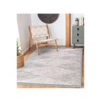 RealHomes Krem Zemin Geometrik Motifli Tribal Desenli Geometrik Klasik Koridor Antre Yatak Odası Saçaklı Halı HaliDik-Deluxe-11117, 80 x 350