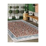 RealHomes Kremit Zeminde Antik Motifli Kilim Desenli Vintage Avangarde Oturma Odası Yatak Odası Saçaklı Halı HaliDik-Deluxe-11511, 80 x 100