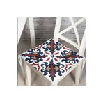 RealHomes Lacivert Bordo Damask Motifli Modern Pofidik Sandalye Minderi