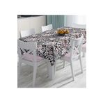 RealHomes Leopar Baskılı Ikat Desenli Modern Dijital Baskılı Masa Örtüsü, Masa-5283-140x140cm
