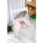 RealHomes Let's Make It Kedi Desenli Modern Pofidik Sandalye Minderi