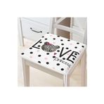 Realhomes Love Princess Motifli Dijital Baskılı Modern Fermuarlı Sandalye Minderi