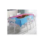 RealHomes Mavi Pembe Ananas Desenli Modern Leke Tutmaz 120x140 cm Masa Örtüsü