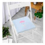 Realhomes Mavi Zeminde Pembe Bulutlu Baby Shower Modern Fermuarlı Sandalye Minderi