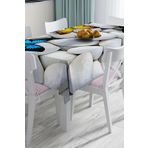 RealHomes Özel Tasarım 3d Dijital Baskılı Masa Örtüsü, Masa-89-140x140cm