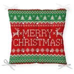 RealHomes P3034 Merry Christmas Motifli Dijital Baskılı Pofidik Sandalye Minderi
