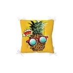 RealHomes P3178 Pop Art Temalı Ananas Özel Tasarım Pofidik Sandalye Minderi