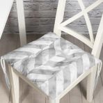 RealHomes P3264 Mermer Zeminli Geometrik Desenli Modern Pofidik Sandalye Minderi