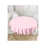 RealHomes Pembe Renklerin Uyumu Modern Tasarımlı Yuvarlak Masa Örtüsü, MasaYuv-3409-140x140cm