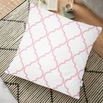 RealHomes Pembe Renkli Ogea Desenli Dijital Baskılı Modern 70x70 cm Yer Minderi