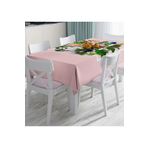 RealHomes Pembe Summer Filamingo Özel Tasarım Dijital Baskılı Masa Örtüsü, Masa-5505-140x140cm