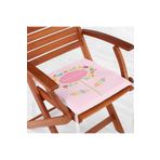 Realhomes Pembe Zeminde Baby Shower Tasarımlı Modern Fermuarlı Sandalye Minderi