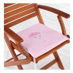 Realhomes Pembe Zeminde Pembe Bulutlu Baby Shower Modern Fermuarlı Sandalye Minderi