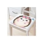 RealHomes Sevimli Bebek Kirpi Çocuk Odası Dijital Baskılı Fermuarlı Sandalye Minderi