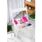 RealHomes Sevimli Köpek Desenli Dijital Baskılı Modern Pofidik Sandalye Minderi, Pofi-5609