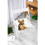 RealHomes Sevimli Köpek Desenli Dijital Baskılı Modern Pofidik Sandalye Minderi, Pofi-5655