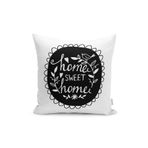 RealHomes Siyah Beyaz Home Sweet Home Yastık Kırlent Kılıfı