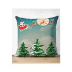 Realhomes Suet-K-855 Çift Taraflı Christmas Temalı Dijital Baskılı Süet Yastık Kırlent Kılıfı