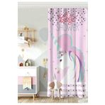 RealHomes Tek Kanat Baby Shower Unicorn At Tasarımlı Çocuk Odası Fon Perde, Rh-CPerdeTek-4356p-140x200