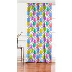 RealHomes Tek Kanat Gri Zigzag Desenli Ananaslar Modern Salon Fon Perdesi