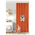 RealHomes Tek Kanat Köpek Desenli Dijital Baskılı Modern Çocuk Odası Fon Perde, Rh-CPerdeTek-4871-140x260