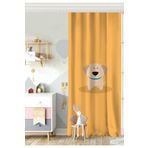 RealHomes Tek Kanat Köpek Desenli Dijital Baskılı Modern Çocuk Odası Fon Perde, Rh-CPerdeTek-4875-140x260