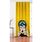 RealHomes Tek Kanat Pop Art Resimli Dijital Baskılı Salon Fon Perdesi