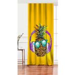 RealHomes Tek Kanat Summer Ananas Tasarımlı Salon Fon Perdesi