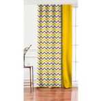 RealHomes Tek Kanat Zigzag Desenli Dijital Baskılı 3d Salon Fon Perdesi, Rh-PerdeTek-real27-140x200