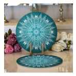 RealHomes Weave Mandala Desenli Modern 2 1 Yuvarlak Servis Altlığı Supla