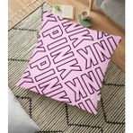 RealHomes YER-3397 Açık Pempe Pink Yazılı Modern Dekoratif 70x70 cm Yer Minderi