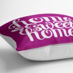 RealHomes YER-518 Home Sweet Home Dijital Baskılı Dekoratif 70x70 cm Yer Minderi