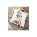 Realhomes YER-584 Fashion Girl Dijital Baskılı Modern 70x70 cm Yer Minderi