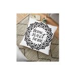 RealHomes YER-601 Home Sweet Home Dijital Baskılı Dekoratif 70x70 cm Yer Minderi