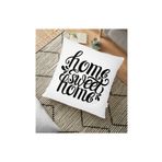 RealHomes YER-606 Home Sweet Home Dijital Baskılı Dekoratif 70x70 cm Yer Minderi