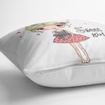 Realhomes YER-719 Fashion Girl Dijital Baskılı Modern 70x70 cm Yer Minderi