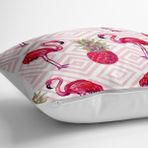 Realhomes YER-920 Flamingo Desenli Dijital Baskılı 70x70 cm Yer Minderi