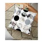 RealHomes Yuvarlak Desenli Modern Dijital Baskılı Dekoratif 70x70 cm Yer Minderi