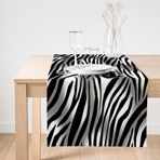 Realhomes Zebra Desenli Dijital Baskılı Modern Süet Runner