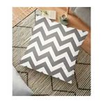 RealHomes Zigzag Desenli Dijital Baskılı Dekoratif 70x70 cm Yer Minderi