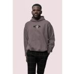 Realistic Baskılı Gri Erkek Kapüşonlu 3 iplik Şardonlu Ribanalı Sweatshirt Hoodie